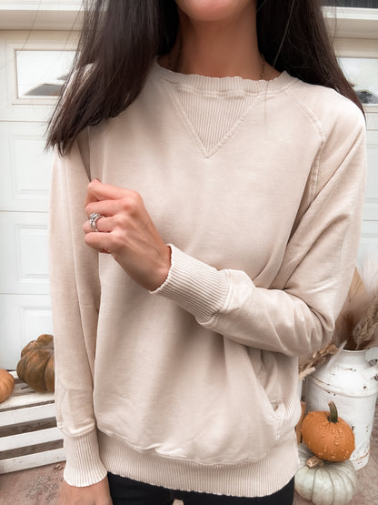 French Terry Pullover With Pockets