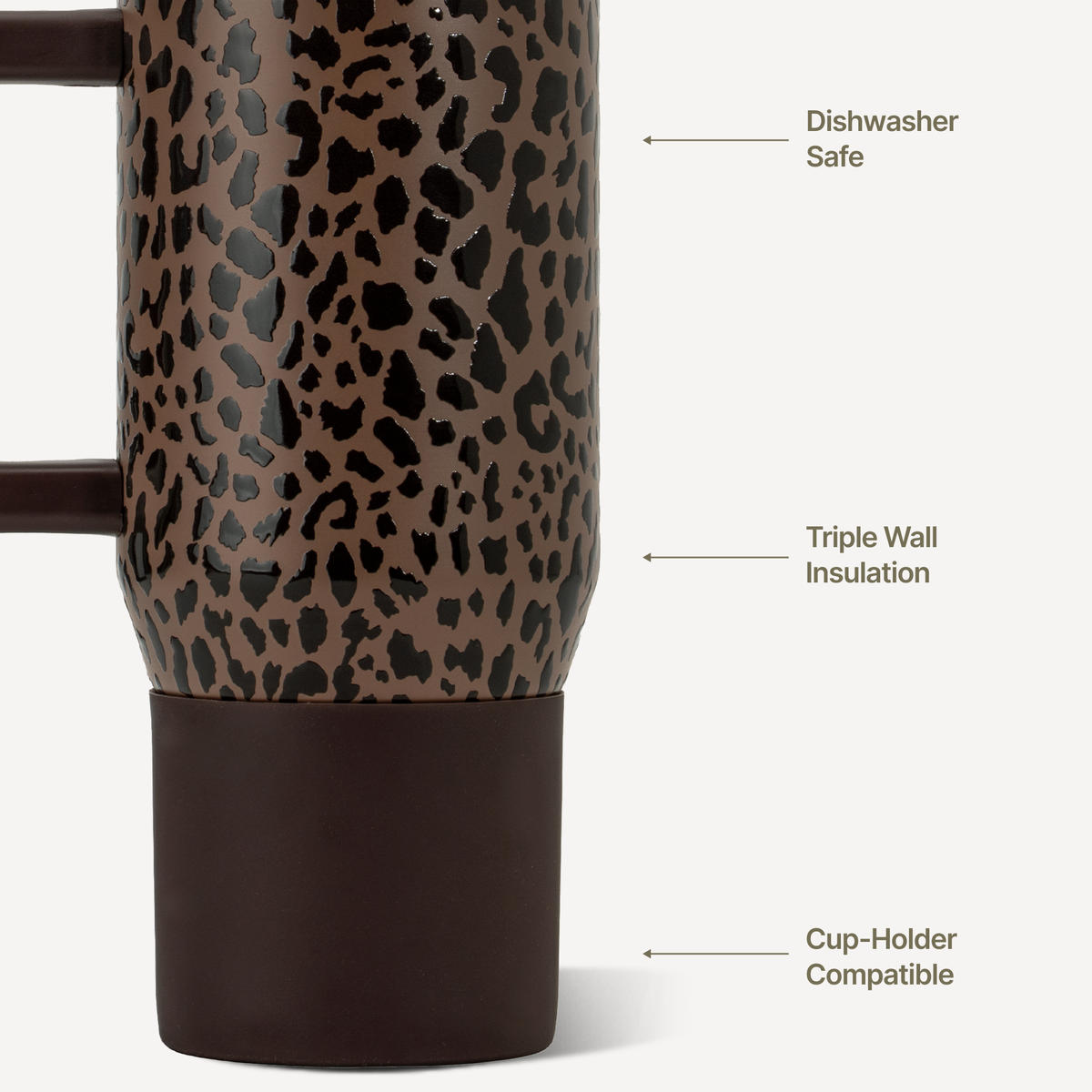 Brown Leopard HydroJug 20 oz Traveler Tumbler
