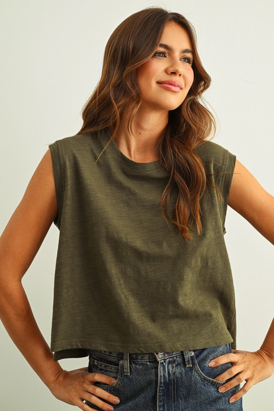 Brittany Olive Top