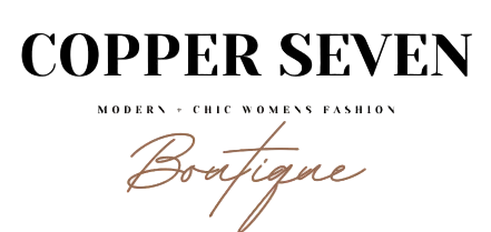 Logo of Copper Seven Boutique with text on a white background