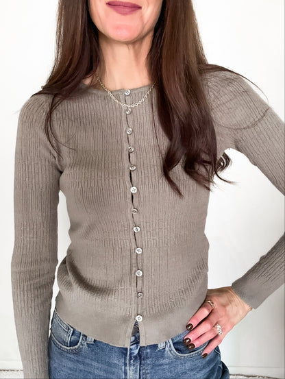 Jackson Button Cardigan Top