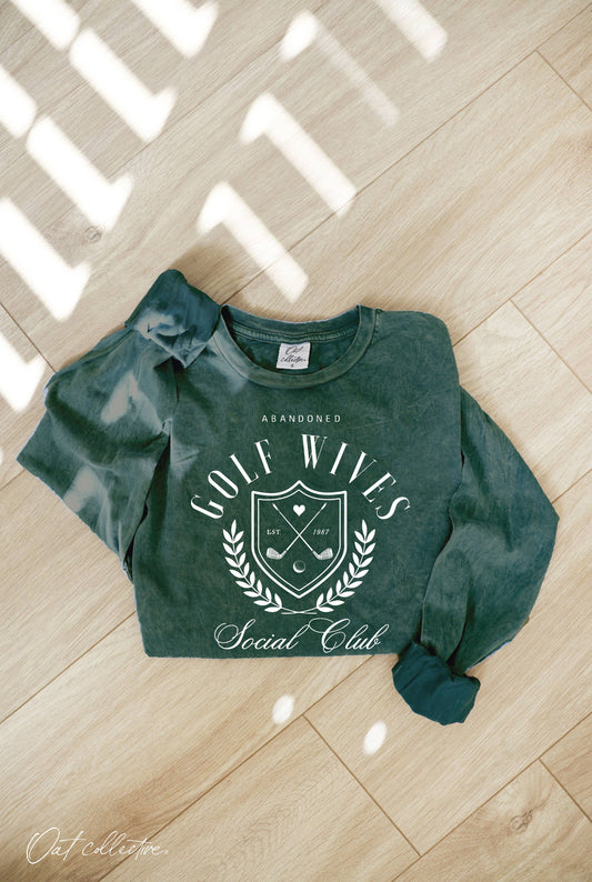 GOLF WIVES Mineral Washed Long Sleeve Graphic