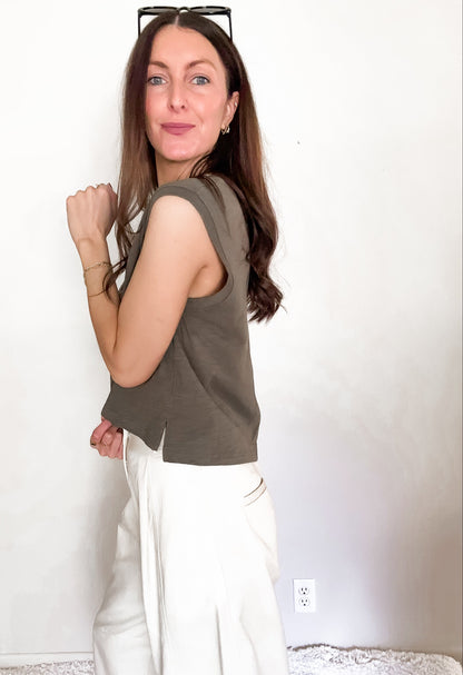 Brittany Olive Top
