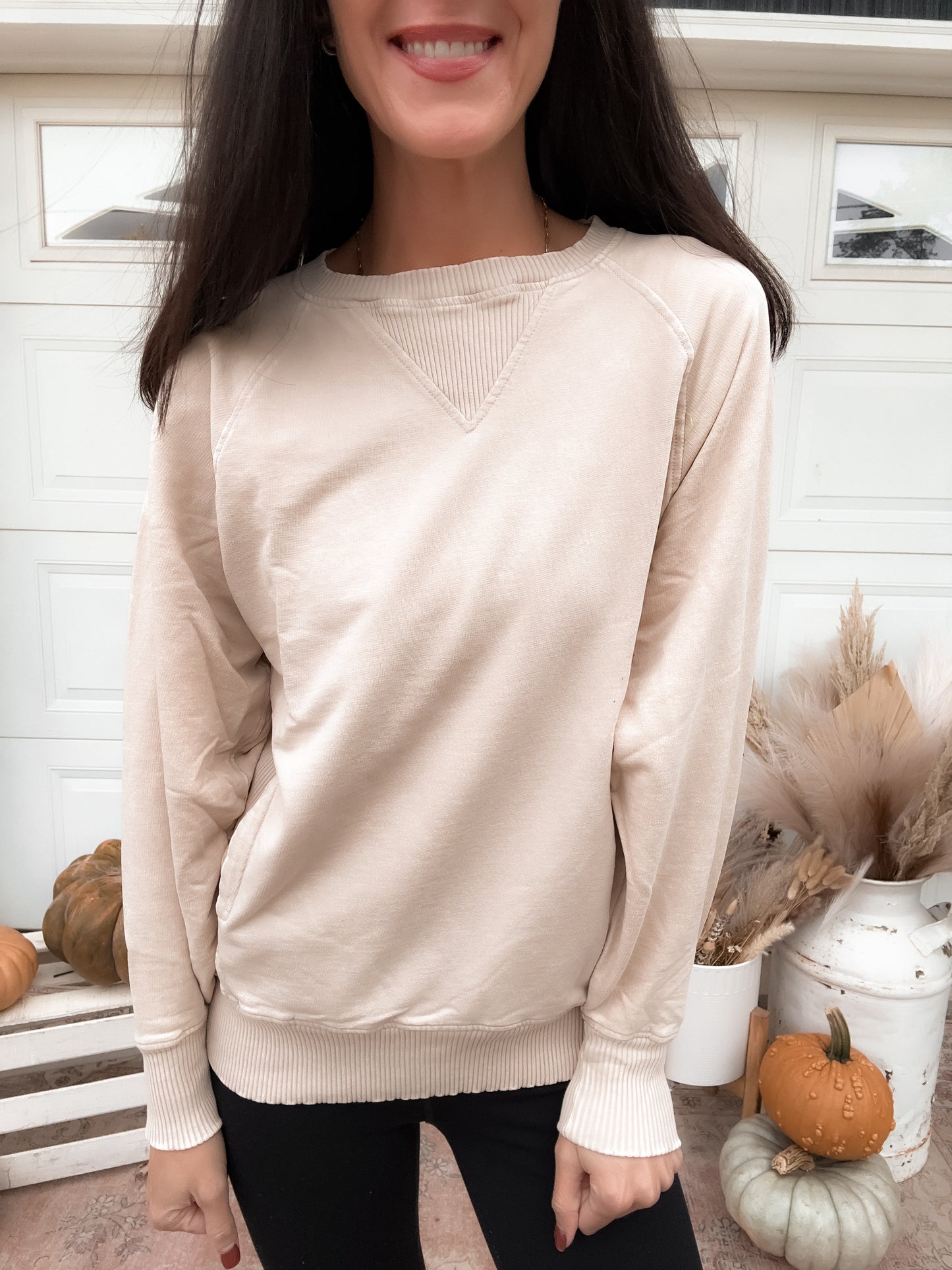 French Terry Pullover With Pockets