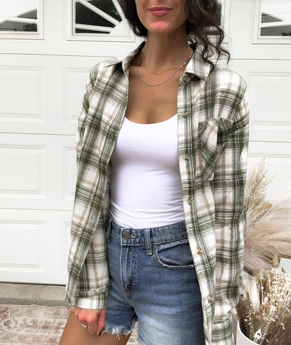 Auggie Olive Button Down