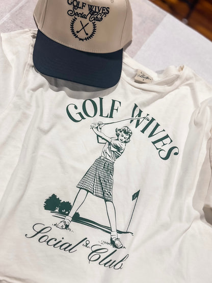 GOLF WIVES Cropped Graphic Top