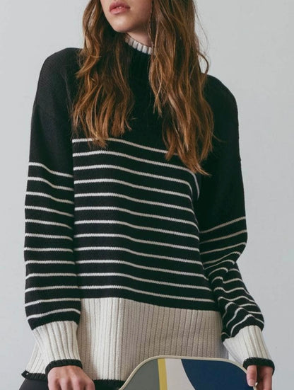 Stripe Sweater - Black + White