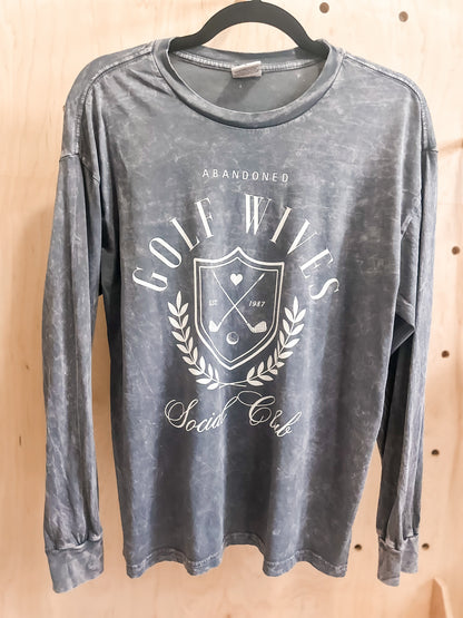 GOLF WIVES Mineral Washed Long Sleeve Graphic