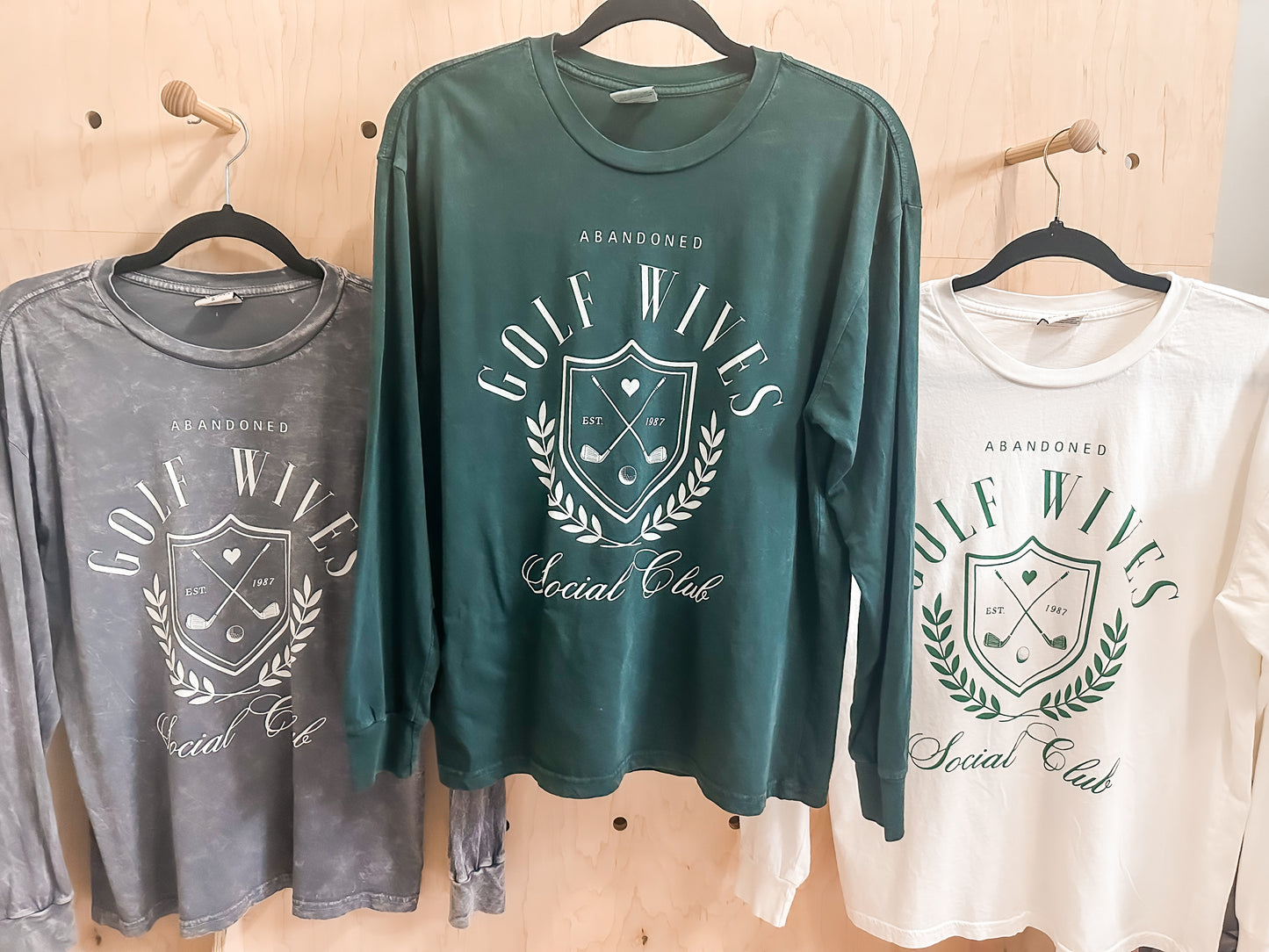 GOLF WIVES Mineral Washed Long Sleeve Graphic