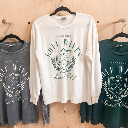 GOLF WIVES Mineral Washed Long Sleeve Graphic