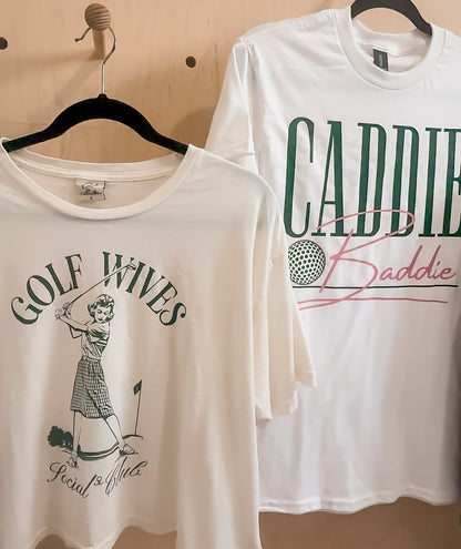 GOLF WIVES Cropped Graphic Top