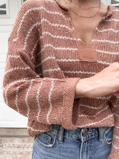 Striped Knit Sweater - Sienna