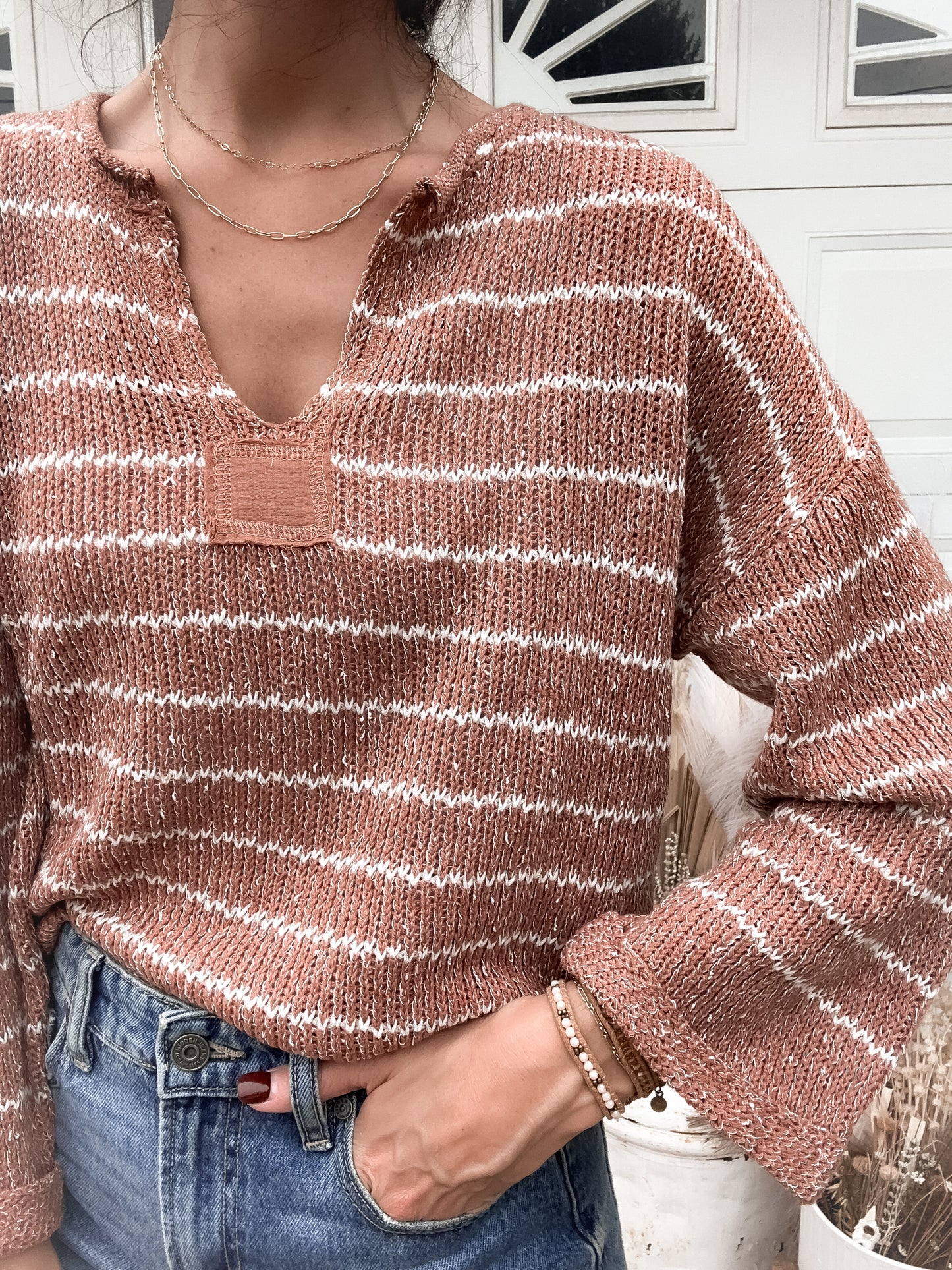 Striped Knit Sweater - Sienna