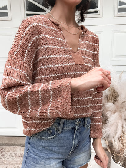 Striped Knit Sweater - Sienna