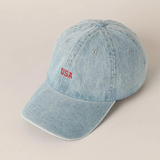 USA Denim Hat - Lt Denim