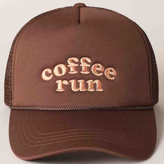 Coffee Run Trucker Hat - Brown