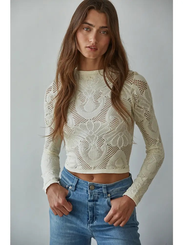 Fergie Long Sleeve Top - Cream