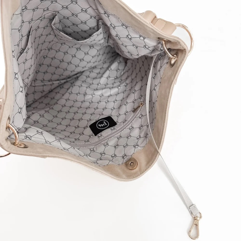 Rosalie Rivet Suede Hobo Bag