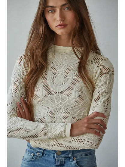Fergie Long Sleeve Top - Cream