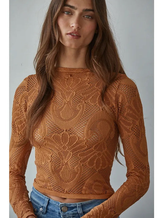 Fergie Long Sleeve Top - Golden Granola