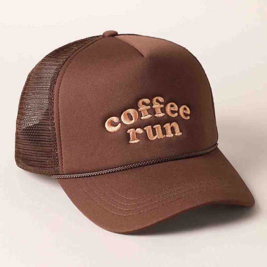 Coffee Run Trucker Hat - Brown