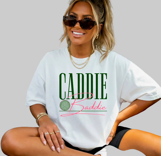 Caddie Baddie Graphic Tee Sports Summer Golf