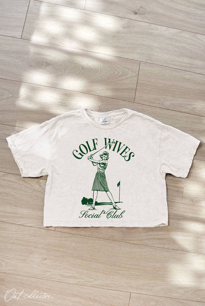 GOLF WIVES Cropped Graphic Top