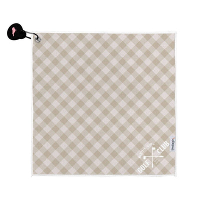 Gingham Neutral Magnetic Golf Towel