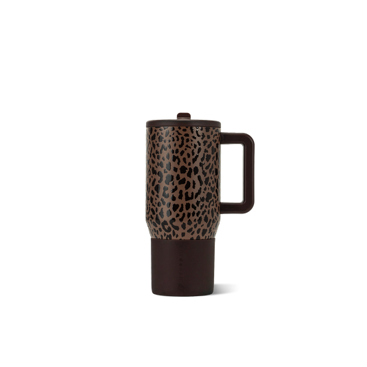 Brown Leopard HydroJug 20 oz Traveler Tumbler