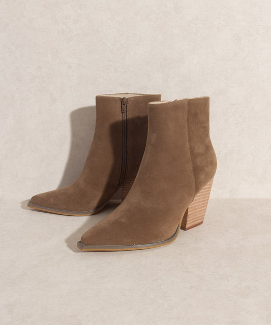 The Sonia Western Style Ankle Boot - Brown