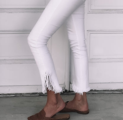 Taylor Skinny Jeans with Frayed Hem