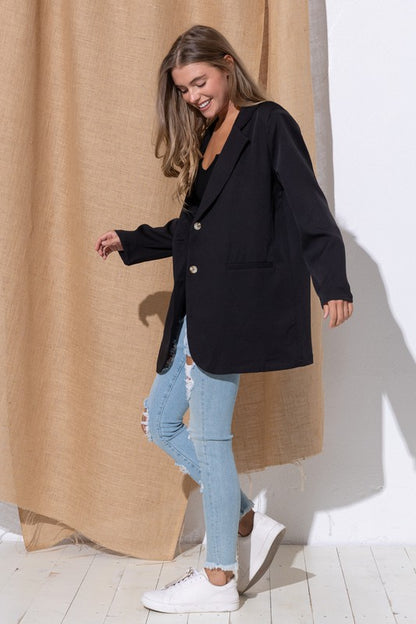 Oversized Jacket Blazer - Black