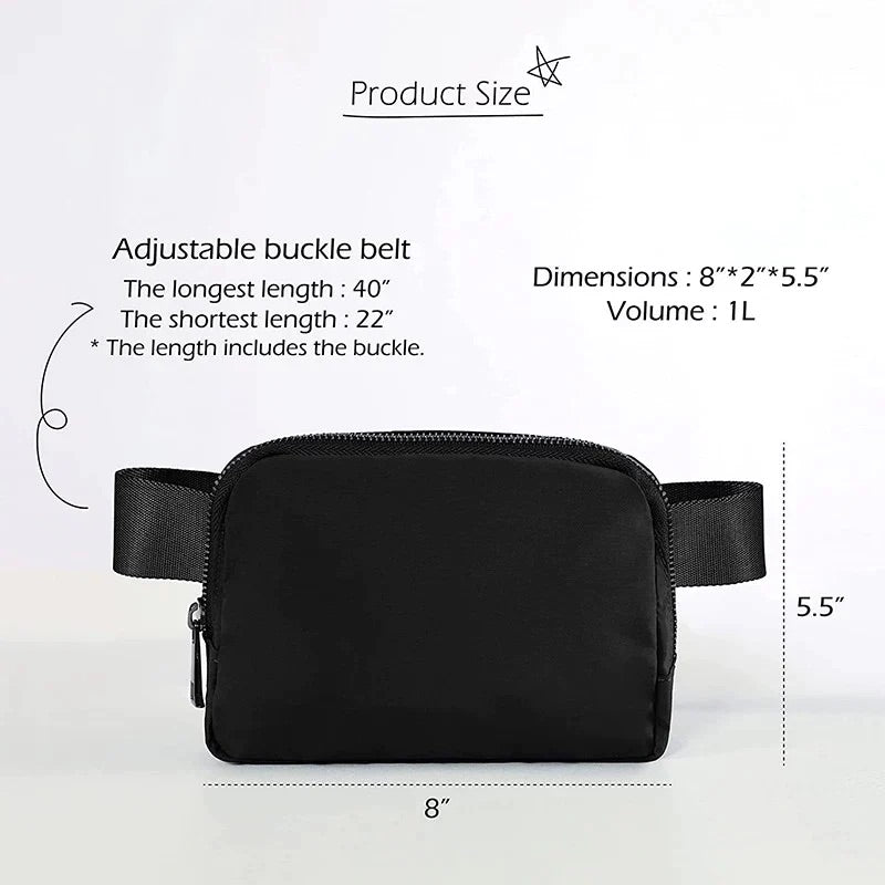 Nylon Fanny Pack - Black