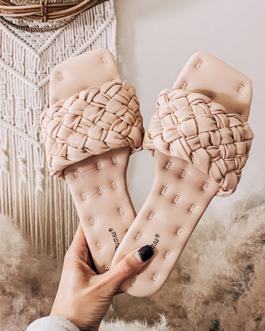 Nude Braided Sandals