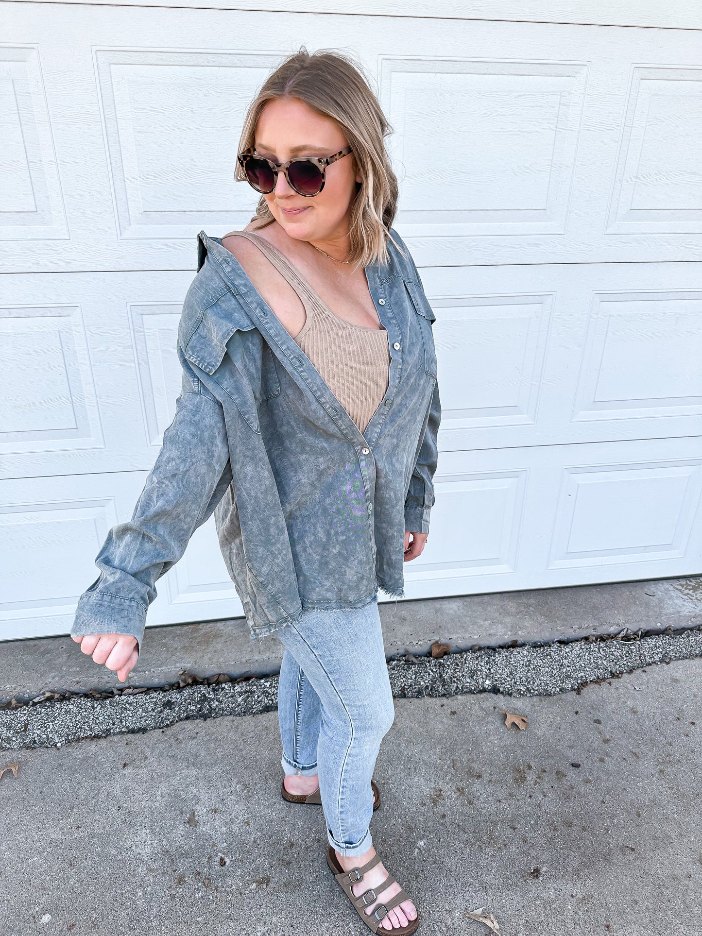 Square Neck Bodysuit - Taupe